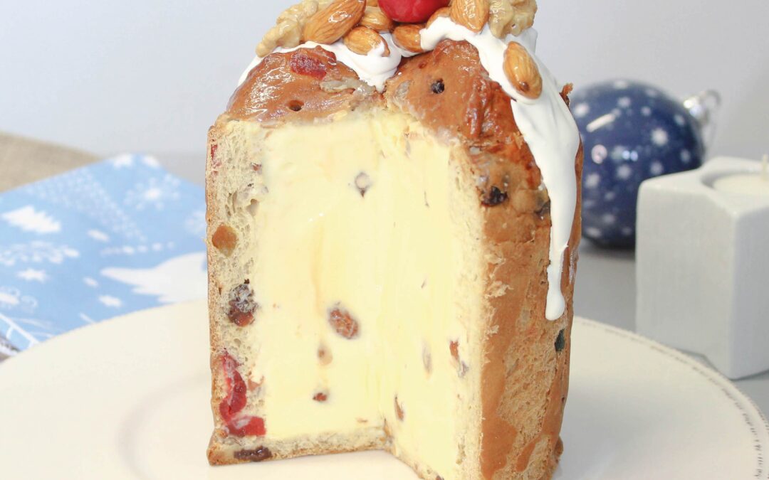Panettone relleno de helado