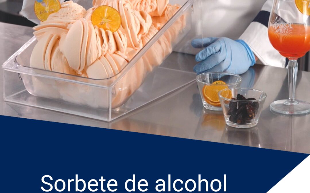 Sorbete de aperol con mandarina e infusión de chipotle