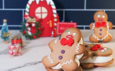 Galletas navideñas rellenas de helado de Speculoos